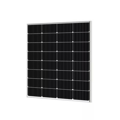 Modulo solar de vidro de eficiência de 100W Célula solar mono Forte 20V Para luz LED