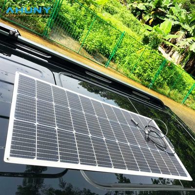 Painéis solares flexíveis de plástico transparente de filme fino impermeável de 100w para veículos de barco
