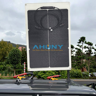 Bom preço. 50W 22V ETFE Painel Solar Flexível Preto, ETFE Preto fino, fino Semi-flexível PERC Mono Células Solares de Alta Eficiência 12 Volt para Carregamento de Bateria on-line