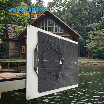 Bom preço. 50W 22V ETFE Painel Solar Flexível Negro ️ Célula Solar PERC Monocristalina Semi-Flexível fina e leve para marinha, RV, barco, acampamento, tenda, carregamento de bateria on-line