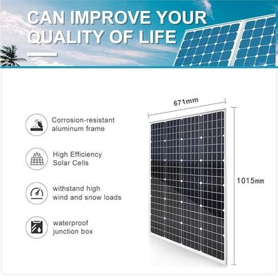 Bom preço. Painel Solar de Vidro Mono 12V 24V Personalizado 100W-270W Painéis Solares de Alta Eficiência 150W-200W Faixa Incluída on-line